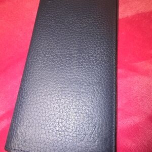 Louis Vuitton Navy Long Leather Wallet